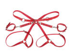 SUBBLIME Fetish-953706 Cătușe cu Centură Bondage Roșu One Size