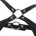 SUBBLIME Fetish-Ham Full Body cu Catarame din Piele Negru One Size