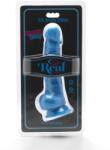 GET REAL Get Real-Happy Dicks 19 cm cu Testicule Albastru-PVC, Ventuza Dildo