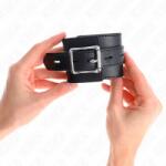KINK Wrist Restraint-Cătușe de Încheieturi Negre cu Curea Neagră