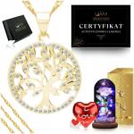 Golden Haus Arany Lánc Fával 925 585 Örök Rózsa Ajándék Nagynéninek (Urodziny Imieniny Rocznice 18 mamy córki żony)