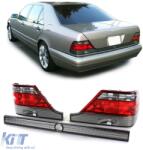 KITT Lightning Hátsó lámpák Mercedes S-osztály W140 Sedan (1995-10.1998) Piros-Fehér (TLMBW140RC)