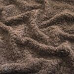  Kabát anyag TEDDY BOUCLÉ dark brown