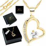 Golden Haus Arany Nyaklánc Szív Lánc Medál Ezüst 925 Ajándék Nőknek (Łańcuszek złoty 585 grawer srebrny celebrytka)