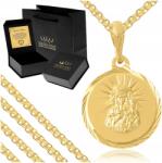 Golden Haus Arany Női Nyaklánc 925 585 Ezüst Gyönyörű Medál Hosszú Lánc 60 CM (Damski złoty naszyjnik bismark dla kobiety pr)