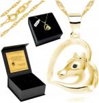 Golden Haus Arany Női Nyaklánc Szív Lánc Medál Ezüst 925 Gravírozás 14K (Długi srebrny łańcuszek łańcuch srebro pr 925)