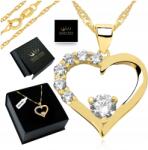 Golden Haus Ezüst Nyaklánc Szív Lánc Medállal Női Ezüst Aranyozott PR925 - allegro - 14 165 Ft