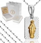 Golden Haus Ezüst Közösségi Lánc 925 Aranyozott Csodálatos Medál Lézergravírozás (Srebrny łańcuszek medalik dla chłopca chrzest)