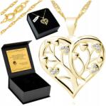 Golden Haus Arany Nyaklánc Szív Áttört Cirkóniákkal 925 Ajándék Gravírozás (Biżuteria dla niej dziewczyny na 18 urodziny)