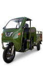 Saige Tricicleta Electrica Knight Z, Cabina cu Parbriz, Bena mare 160x105, Autonomie 70 km, Motor 1500W, 72V 58Ah, fara permis (Saige Knight Z verde)
