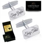 Golden Haus Ezüst Mandzsettagomb Gravírozással 925 Esküvői Ezüst Férjnek, Tanúnak