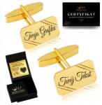 Golden Haus Arany Mandzsettagomb Gravírozással 925 Esküvői Ezüst Férjnek, Tanúnak