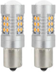 AutoHelix MSA Set 2 Becuri auto CANBUS 3030 24SMD 1156 BAU15S PY21W Orange 12V/24V (AX_02580)
