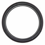  Husa volan auto din piele perforata, negru cu cusatura rosie, M 37-38 cm (040826-3)