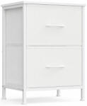 SONGMICS Noptiera alba SONGMICS cu 2 sertare textile si blat MDF, 40x30x52 cm (EZ-LGS312WH01) Comoda