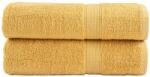 vidaXL Prosoape de baie premium, SOLUND 2 buc auriu 100x150cm 600gsm GartenMobel Dekor (137287) Prosop