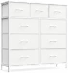 SONGMICS Comoda SONGMICS cu 9 sertare textile, cadru metalic si blat MDF, alba (EZ-LGS324WH01) Comoda