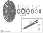 Shimano fogaskerék 15z. CS-LG600 Linkglide-hoz