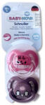 Baby-Nova Suzete din silicon Baby-Nova - mărimea 3, 18 luni+, 2 bucăți, mov și roz flamingo (20006)