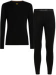 Icebreaker Merino 175 Everyday LS Crewe and Leggings Set Black Thermo férfiszett XL