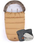 PETITEMARS PETITE&MARS Bundazsák Comfy 4in1 Elegant Caramel + Kesztyű Jasie Charcoal Grey