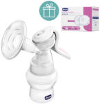 Chicco Kézi mellszívó Natural Feeling + CHICCO Melltartóbetét 30 db