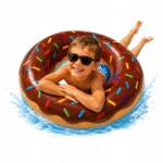 AFF Kerék Felfújható Donut Fánk Nagy Matrac Úszómedence Kerék 90CM (KOŁO DO PŁYWANIA DONUT CZEKOLADOWY)