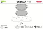 VALEO set placute frana, frana disc VALEO 302472A (302472A)