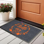 Deconline Crafts XL Őszi Lábtörlő Helló ősz 60x90 cm szürke, narancssárga felirat (DO110020-Doormat-OR)