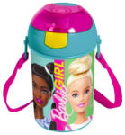 Netflix Barbie műanyag szívószálas kulacs akasztóval 450 ml Nr 01