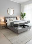  Pat Belmonde Lada Depozitare 160x200 cm Gri + Saltea Wolke Memory Cooling Gel 160x200x25cm (C4370) Saltea