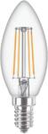 Philips Bec LED filament lumanare E14 4 3W 470lm 2700K transparent (EL0072036)