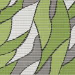 Dariana Covoras Antiderapant pentru Baie si Piscina Green Waves V24041B, 65 80 cm, Absorbant, tip Burete, PVC, Verde Alb Covor