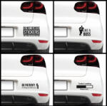 4 Decor Sticker auto - Texte haioase (pachet)