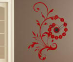4 Decor Sticker Ceas de Perete Floare eleganta