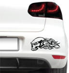 4 Decor Sticker auto - Craniu in flacari
