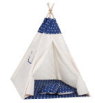 Sersimo Cort teepee pentru copii Sersimo cu fereastra, saltea groasa si 2 perne (TIP-08)