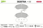 VALEO set placute frana, frana disc VALEO 302078A (302078A)