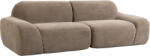HOMCOM Canapea 3 locuri din chenille 244 cm, canapea modernă pentru living, șezut și cotiere late, arcuri pocket, maro deschis | Aosom Romania (83B-987V00LR) Canapea