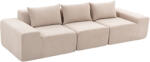 HOMCOM Canapea 3 locuri din chenille 320 cm, canapea modulară, șezut și brațe extra-largi, complet comprimată, bej | Aosom Romania (83B-864V00BG) Canapea