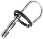 SuperLove Stainless Steel Penis Plug Cum Stopper with Silicone Glans Ring