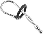 SuperLove Stainless Steel Wavy Penis Plug Cum Stopper with Silicone Glans Ring