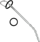 SuperLove Stainless Steel Curved Urethral Dilator with Silicone Glans Ring