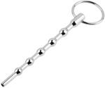 SuperLove Stainless Steel Beaded Penis Plug with Ring