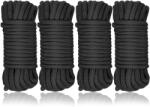 SuperLove Soft Cotton Bondage Rope Set Black 4x10m