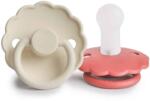 Frigg 2 db-os cumi FRIGG DAISY CREAM/ POPPY, 6-18 hó, szilikon