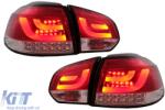 KITT Lightning LED hátsó lámpák VW Golf 6 VI (2008-2013) Piros-Fehér (TLVWG6RCLED)
