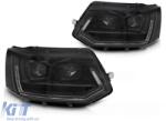  FULL LED fényszórók TUBE LIGHT T6 LOOK fekete DRL szekvenciális VW T5 10-15 (TTHV6029823)