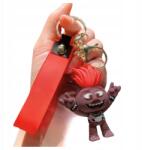  Kulcstartó 3D troll piros irokéz kulcstartó hátizsák öv (5908455459983)