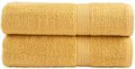 vidaXL Prosoape de maini premium, SOLUND 2 buc auriu 50x100cm 600gsm GartenMobel Dekor (137281) Prosop